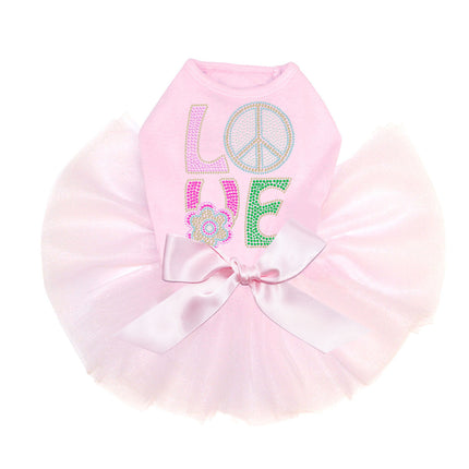 Love with Peace Sign & Flower - Custom Tutu