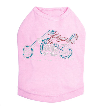 Motorcycle - Red, White, & Turquoise - Dog Tank