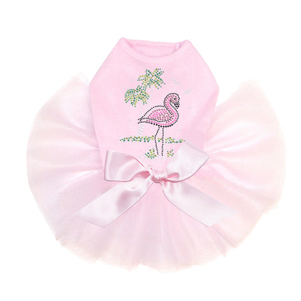 Pink Flamingo with Palm Trees - Custom Tutu