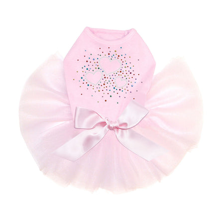 Three Hearts with Multicolored Studs - Custom Tutu