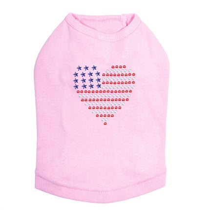 Patriotic Heart 1 - Dog Tank