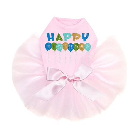 Happy Birthday Balloons (Blue) - Custom Tutu