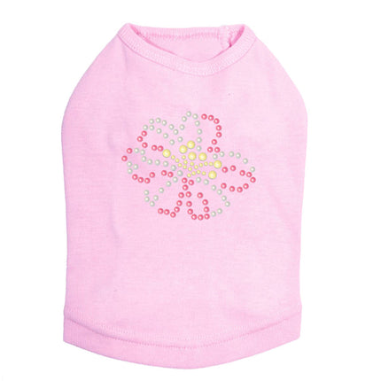 Pink & Yellow Pearl Flower - Dog Tank