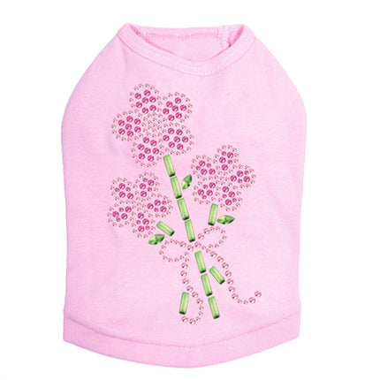 Pink Flower Bouquet - Dog Tank