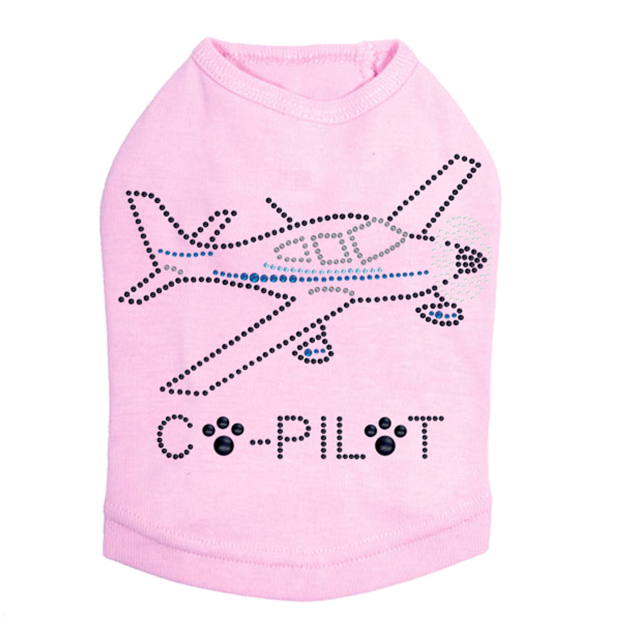 Co-Pilot Airplane (black) - Dog Tank Pink