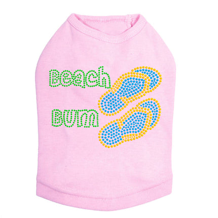 Beach Bum with Flip Flops - Dog Tank