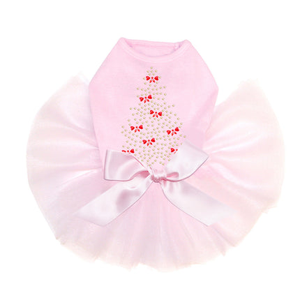 Gold Christmas Tree with Red Bows - Custom Tutu