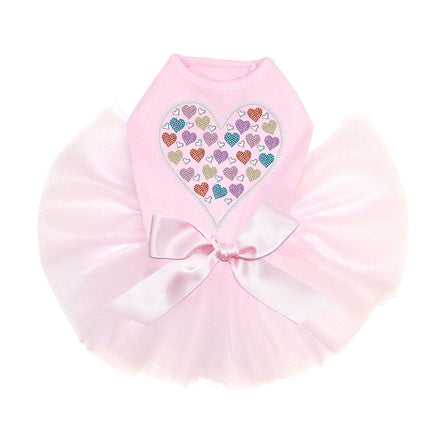 Heart with Multicolor Rhinestud Hearts - Custom Tutu