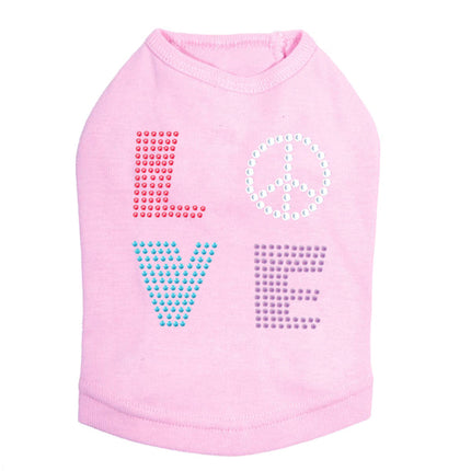 Love with Peace Sign - Dog Tank