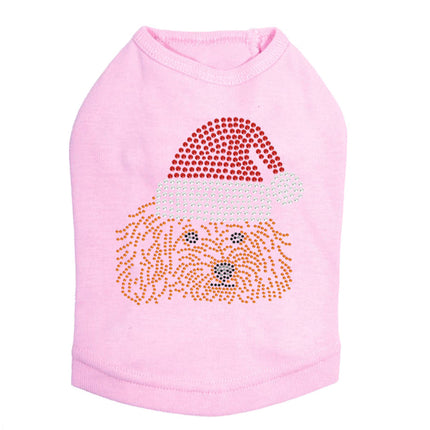 Teddy Poodle with Santa Hat - Dog Tank