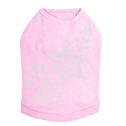 Rhinestone Snowflakes - Dog Tank