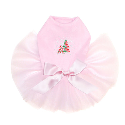 Red & Green Christmas Trees with Austrian crystal Snowflakes - Custom Tutu