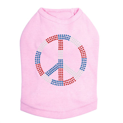 Peace Sign (Red, White, & Blue) - Dog Tank