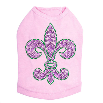 Fleur de Lis Purple & Green - Dog Tank