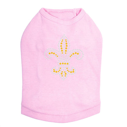 Fleur de Lis (Gold Rhinestones) - Dog Tank