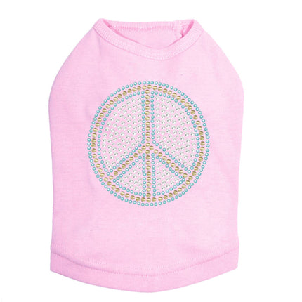 Peace Sign (Blue) - Dog Tank