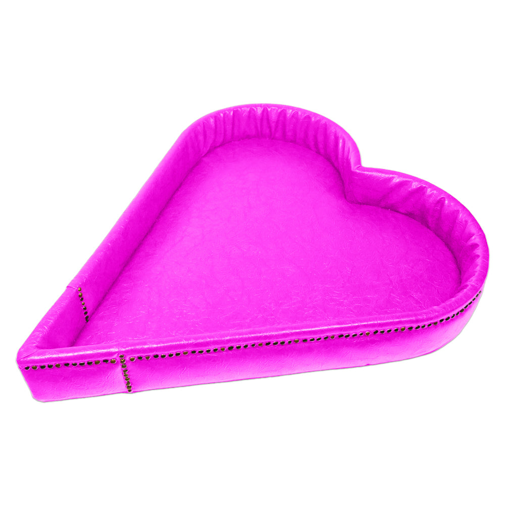 Deluxe Royal Heart Dog Bed Pink Yes