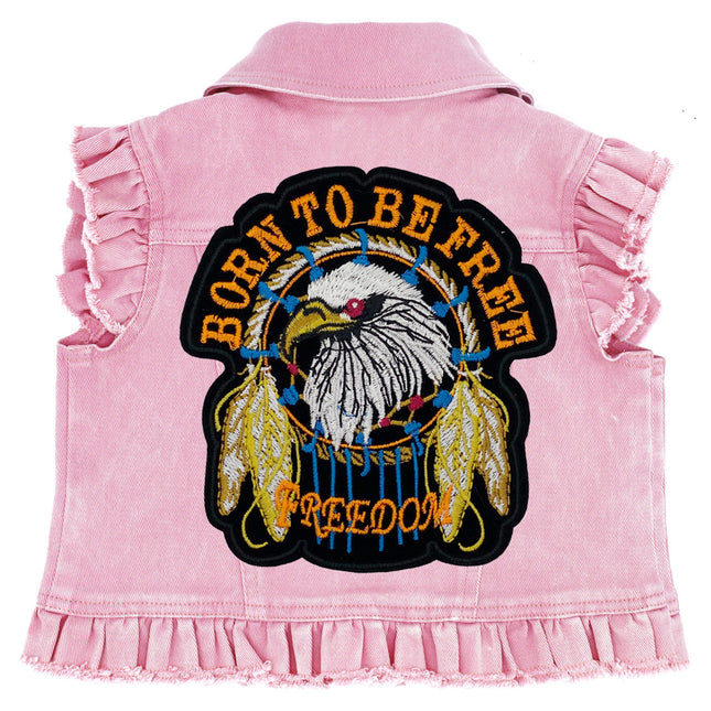 Born to be Free Kids Denim Vest