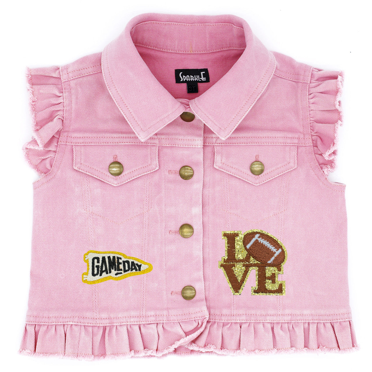 Cheer Football - Kids Denim Vest