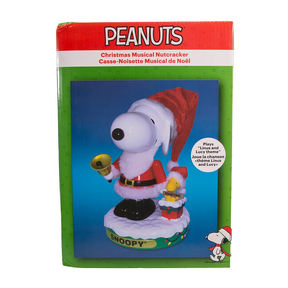 Kurt Adler 10-Inch Battery-Operated Musical Santa Snoopy Nutcracker