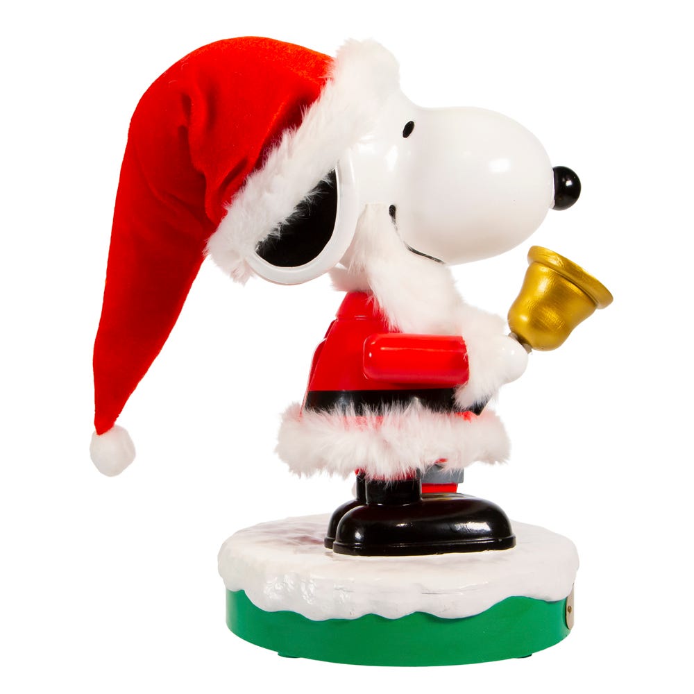 Kurt Adler 10-Inch Battery-Operated Musical Santa Snoopy Nutcracker