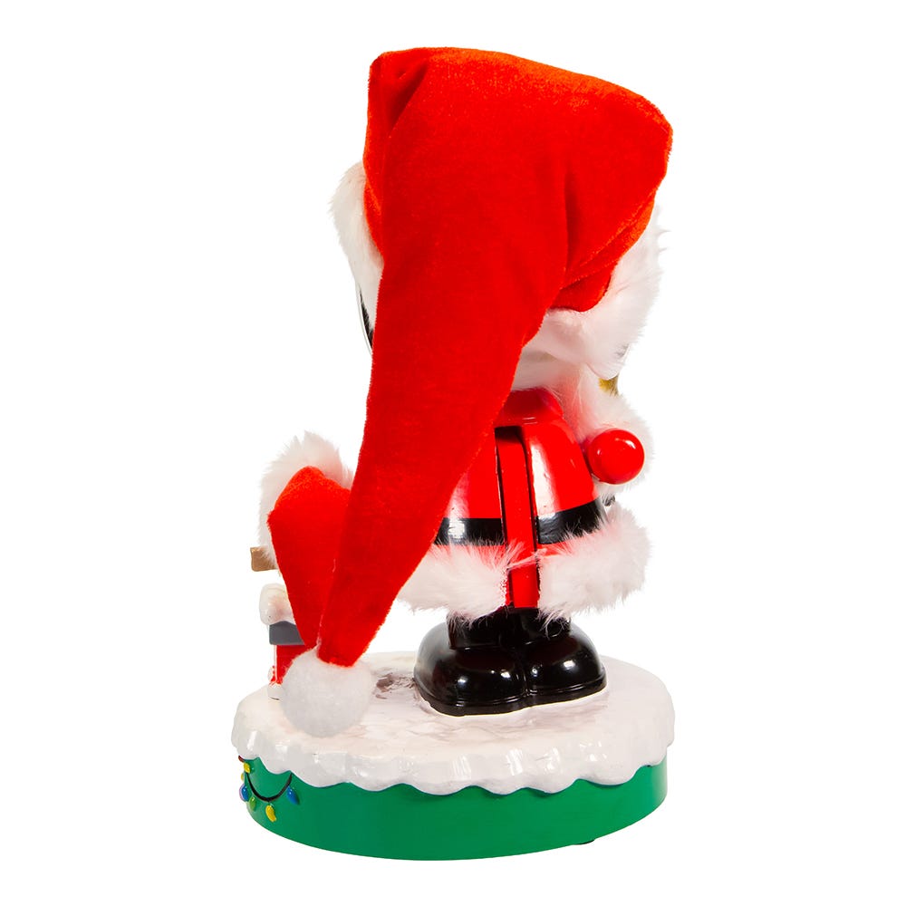 Kurt Adler 10-Inch Battery-Operated Musical Santa Snoopy Nutcracker