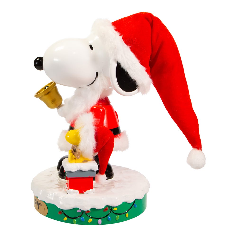 Kurt Adler 10-Inch Battery-Operated Musical Santa Snoopy Nutcracker