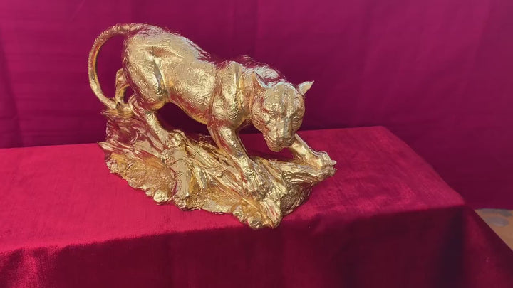 Golden Panther Statue