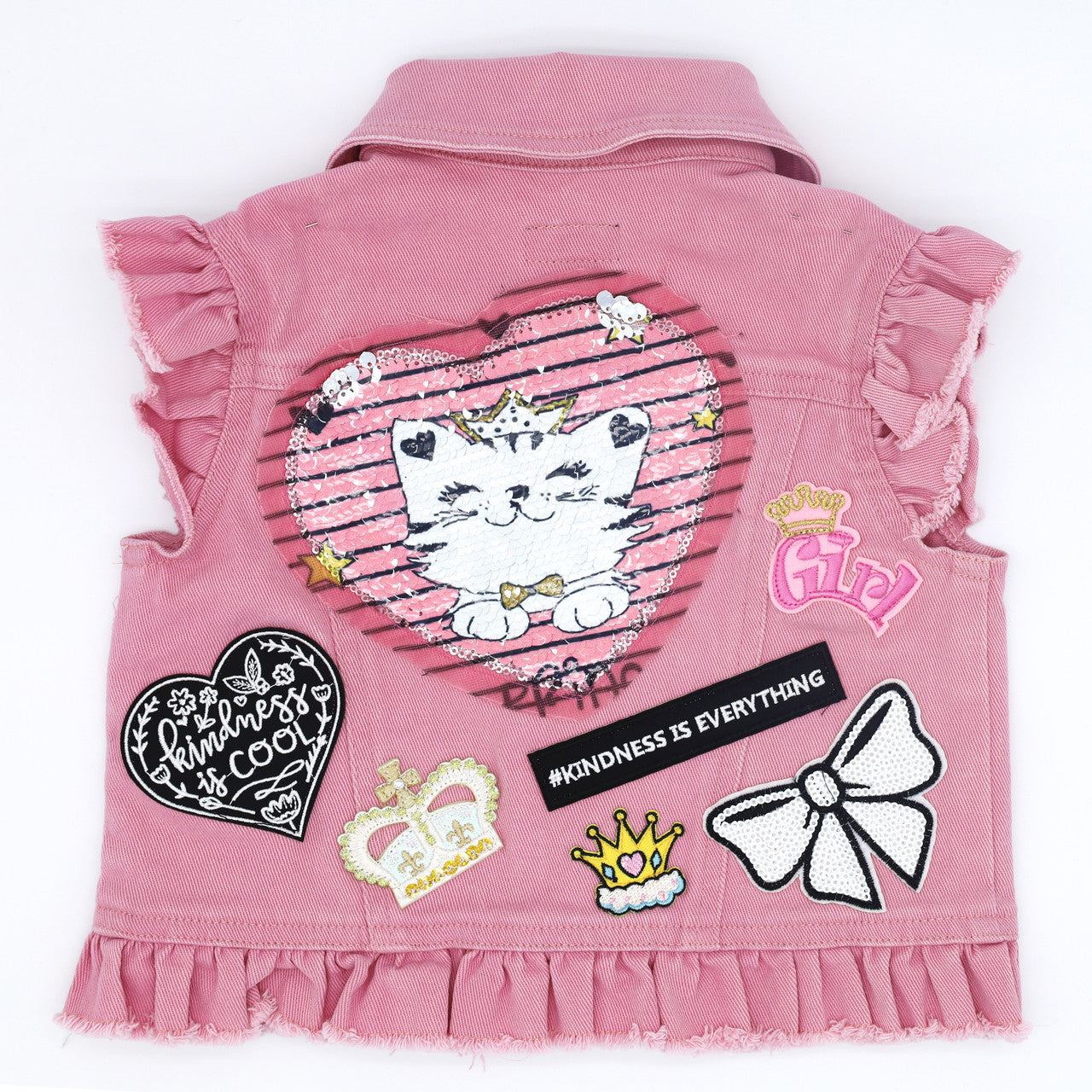 Princess Kitty Kids Denim Vest