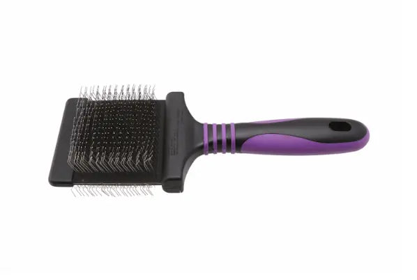 Deshedding Purple Slicker Brush - Medium Flexible by Dog Fashion Spa