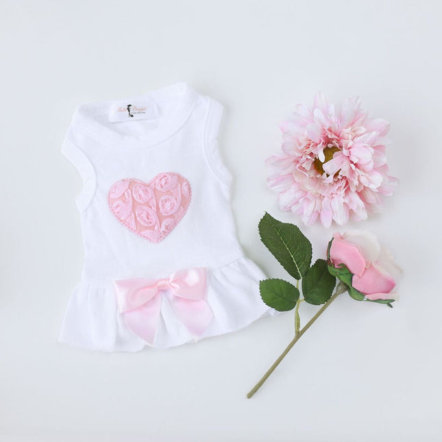 Pink Puff Heart Dog Dress