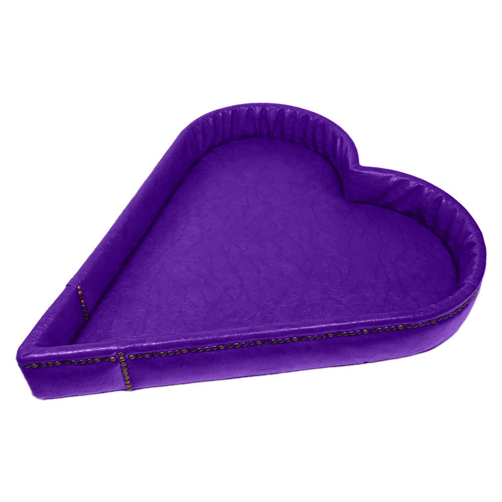 Deluxe Royal Heart Dog Bed Purple Yes