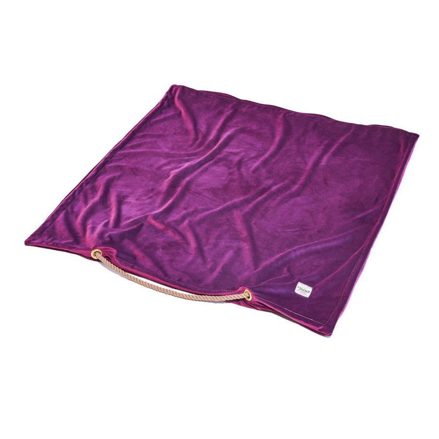 Purple Washable Velvet Dog Bed Cover