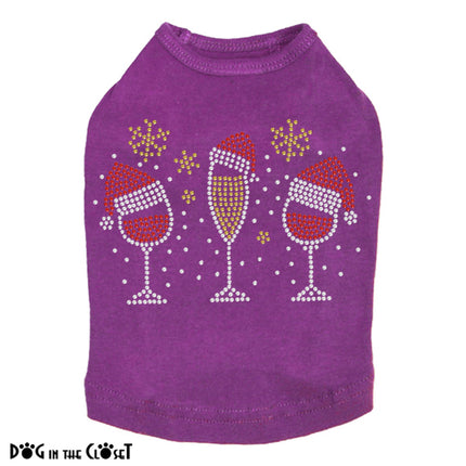 Christmas Wine Glasses - Dog Tank