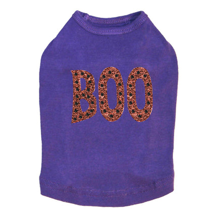 Orange Glitter Boo - Dog Tank