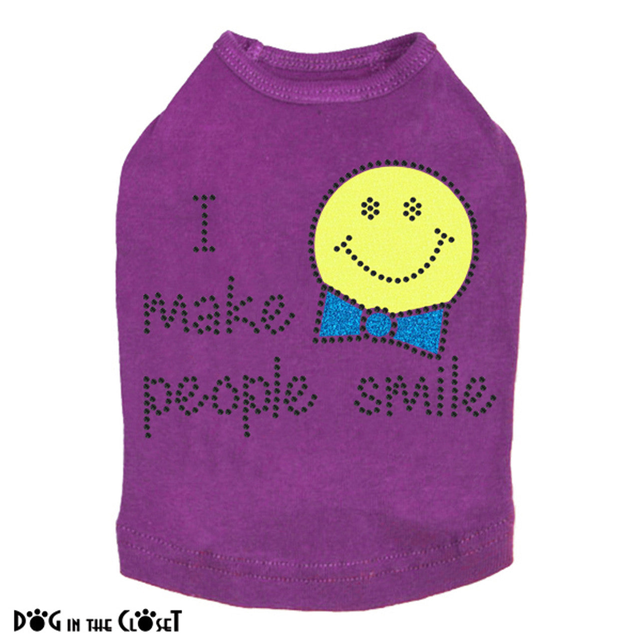 I Make People Smile (Boy) - Dog Tank Purple