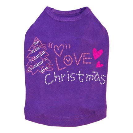 Love Pink Christmas - Dog Tank