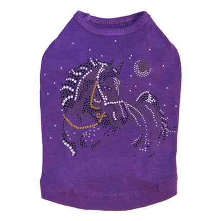 Horse with Stars & Moon - Dog Tank