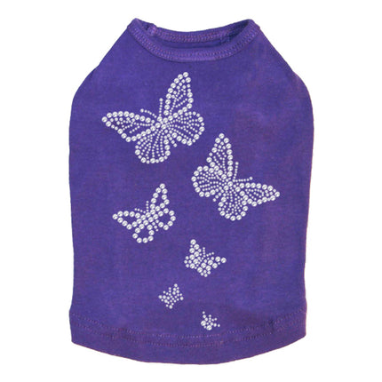 Rhinestone Butterflies - Dog Tank