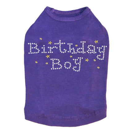 Birthday Boy with Gold Stars - Dog Tank