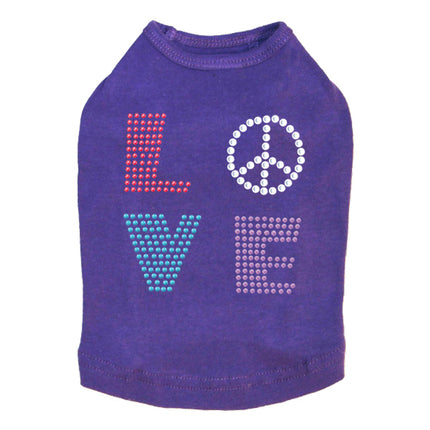 Love with Peace Sign - Dog Tank