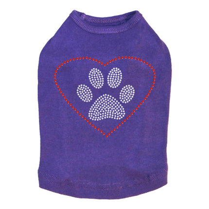 Heart with Paw - Dog Tank