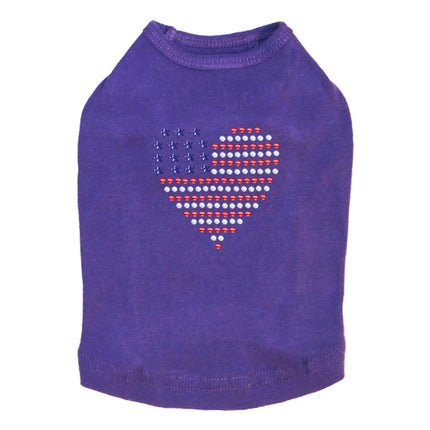 Patriotic Heart 1 - Dog Tank