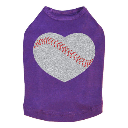 Baseball Heart - Dog Tank