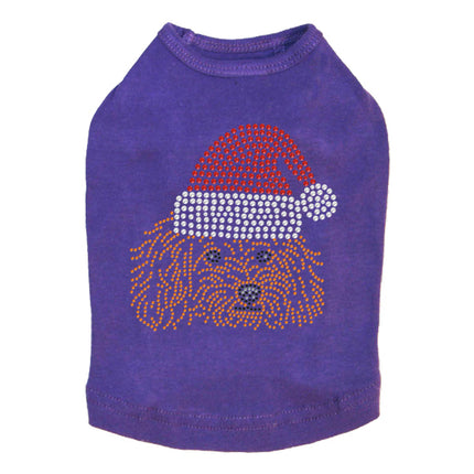 Teddy Poodle with Santa Hat - Dog Tank