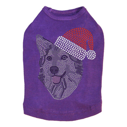 Husky/Tamaskan with Santa Hat - Dog Tank