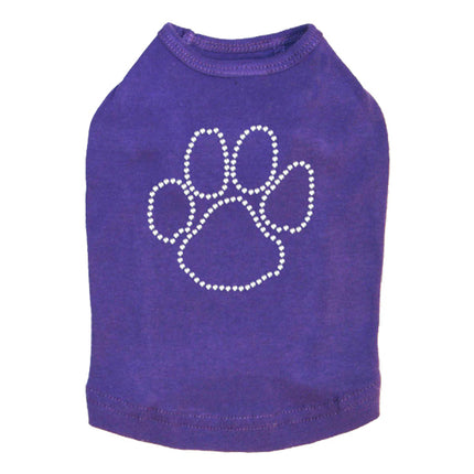 Paw (Rhinestone Outline) - Dog Tank