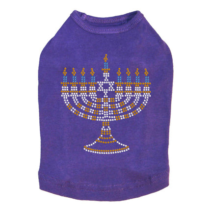 Menorah - Small (Blue, Silver, & Gold) - Dog Tank