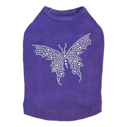 Blue Austrian crystal Butterfly - Dog Tank