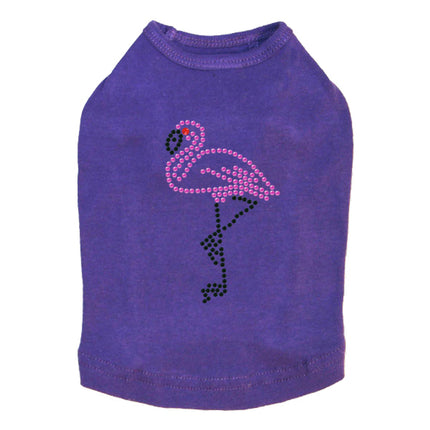 Pink Flamingo with Black Legs (Small) - Dog Tank